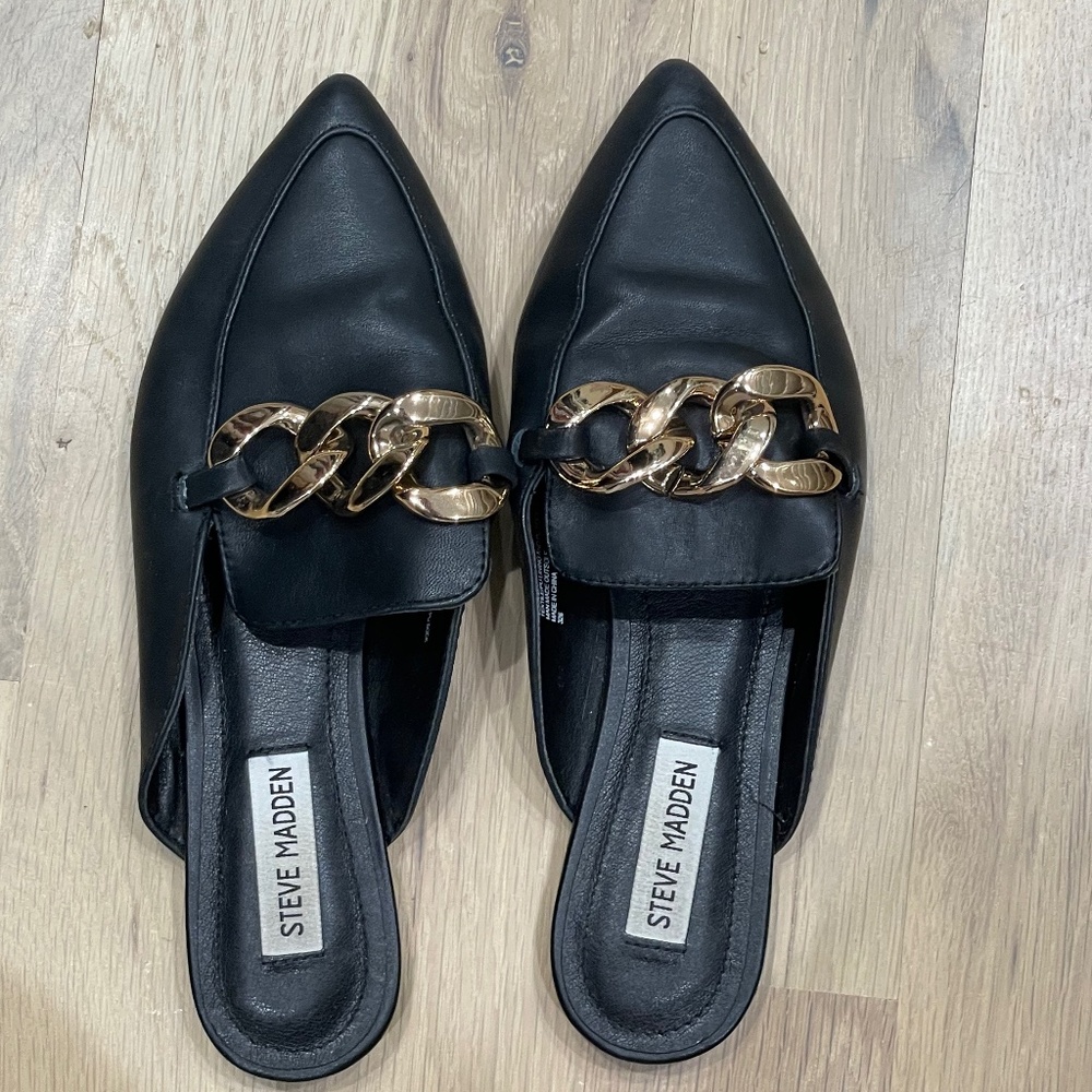 Steve Madden Women’s black mules size 8